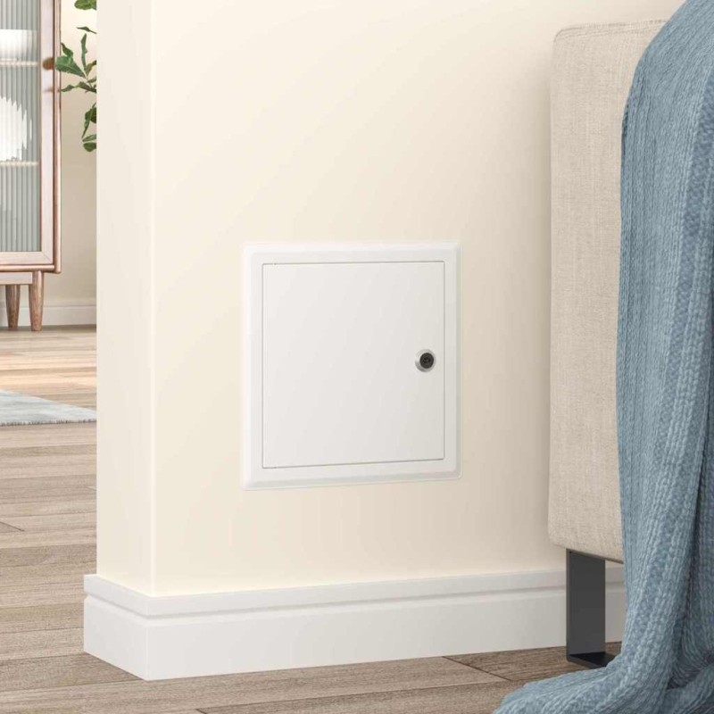 Panneau d'Accès 2 pcs Blanc 20 x 20 cm Acier 