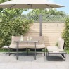 Table de Jardin Grise 100x55x70 cm DPC et Acier 