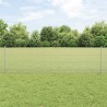 Clôture en fil soudé avec 11 poteaux en U Argent 0.6x25 m Acier 