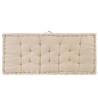 Coussin de plancher de palette Coton 120x80x10 cm Beige 