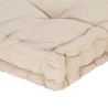 Coussin de plancher de palette Coton 120x80x10 cm Beige 