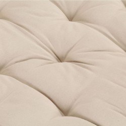 Coussin de plancher de palette Coton 120x80x10 cm Beige 