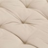 Coussin de plancher de palette Coton 120x80x10 cm Beige 