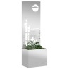 Jardinier avec Panneau Décoratif Argenté 50 x 140 cm 