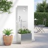 Jardinier avec Panneau Décoratif Argenté 50 x 140 cm 