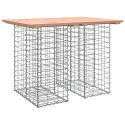 Banc de jardin design gabion 100x70x72cm bois massif de douglas 