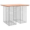 Banc de jardin design gabion 100x70x72cm bois massif de douglas 