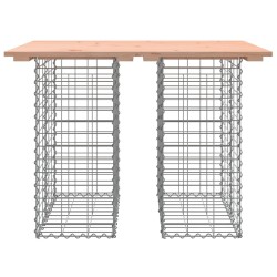 Banc de jardin design gabion 100x70x72cm bois massif de douglas 
