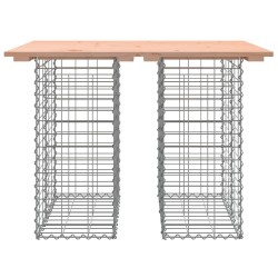 Banc de jardin design gabion 100x70x72cm bois massif de douglas 