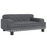 Lit pour chien gris foncé 70x45x30 cm velours 