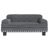 Lit pour chien gris foncé 70x45x30 cm velours 