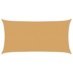 Voile d'ombrage 160 g/m² rectangulaire sable 2,5x5 m PEHD 