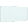 Dosserets de cuisine 2 pcs blanc 80x50 cm verre trempé 