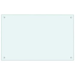 Dosserets de cuisine 2 pcs blanc 80x50 cm verre trempé 