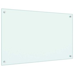 Dosserets de cuisine 2 pcs blanc 80x50 cm verre trempé 