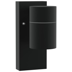 Lumières Murales Extérieures 2 pcs Acier Inoxydable Noir IP44 