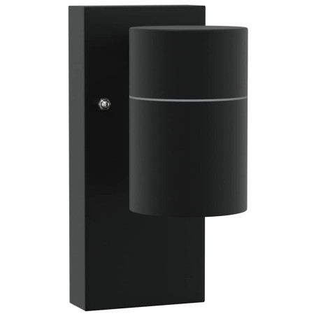 Lumières Murales Extérieures 2 pcs Acier Inoxydable Noir IP44 