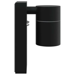 Lumières Murales Extérieures 2 pcs Acier Inoxydable Noir IP44 