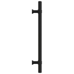 Poignées d'armoire 20 pcs noir 160 mm acier inoxydable 