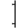 Poignées d'armoire 20 pcs noir 160 mm acier inoxydable 