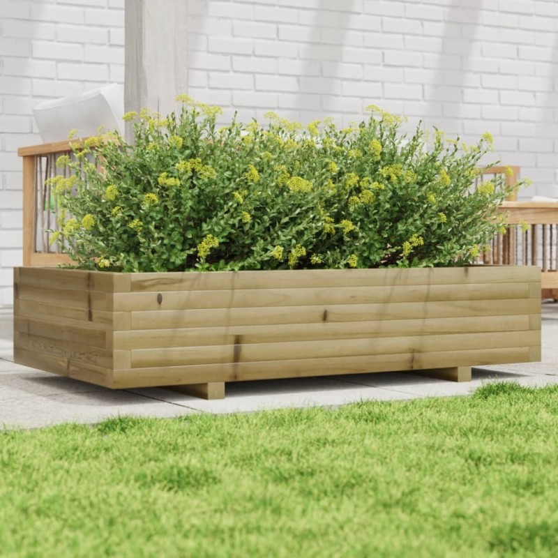 Jardinière 110x60x26,5 cm bois de pin imprégné 
