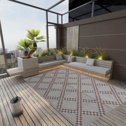 Tapis d'extérieur ARAKIL marron 140x200 cm PP 