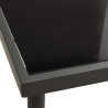 Table à dîner d'extérieur Anthracite 80x80x72 cm Verre et acier 