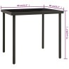 Table à dîner d'extérieur Anthracite 80x80x72 cm Verre et acier 