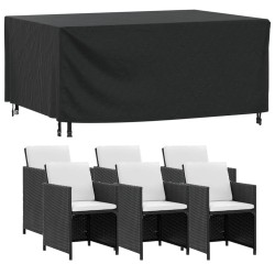 Housse de salon de jardin noir 172x113x73 cm imperméable 420D 