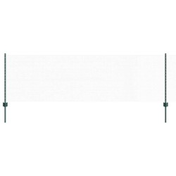 Poteaux de Clôture 11 pcs U-Channel Vert 80 cm Acier 