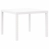 Table de jardin Blanche 100x100x73 cm en Rattan Synthétique 