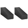 Housses pour chaise longue 2 pcs 12 œillets 205x75x40/70 cm PE 