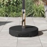 Base de parasol sur roues , avec poignée, en granit noir de 29 kg, ronde. 