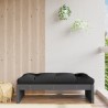 Repose-pied de jardin 120x80 cm gris bois de pin massif 
