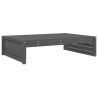 Repose-pied de jardin 120x80 cm gris bois de pin massif 