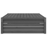 Repose-pied de jardin 120x80 cm gris bois de pin massif 