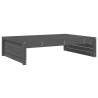 Repose-pied de jardin 120x80 cm gris bois de pin massif 