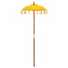 Parasol balinais Autre Jaune x 260 cm Coton et bois massif 