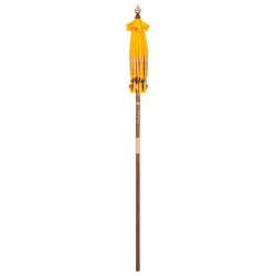 Parasol balinais Autre Jaune x 260 cm Coton et bois massif 