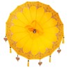 Parasol balinais Autre Jaune x 260 cm Coton et bois massif 