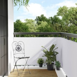 Paravent de balcon blanc 1000x80 cm résine tressée 