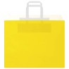 Sacs en papier 250 pcs avec poignées jaune 32x22x24 cm 