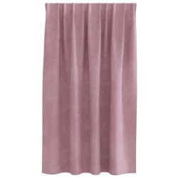 Rideaux occultants avec bande supérieure 2 pcs Velours Rose Foncé 