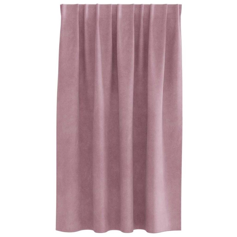 Rideaux occultants avec bande supérieure 2 pcs Velours Rose Foncé 