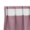 Rideaux occultants avec bande supérieure 2 pcs Velours Rose Foncé 