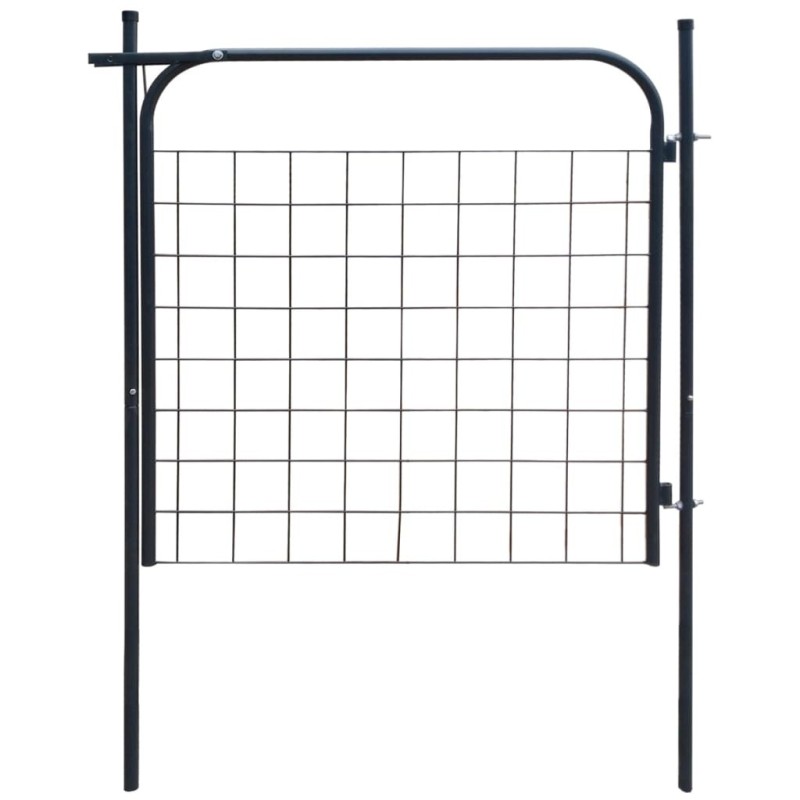 Portail de clôture de jardin 100 x 100 cm Anthracite 
