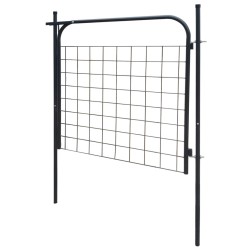 Portail de clôture de jardin 100 x 100 cm Anthracite 
