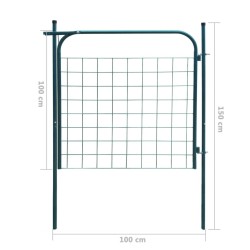 Portail de clôture de jardin 100 x 100 cm Anthracite 