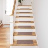Tapis d'escalier avec support en latex Marron clair 25x60 cm 