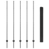 Set de Clôture de Jardin Ensemble de 2 Gris Acier Galvanisé 